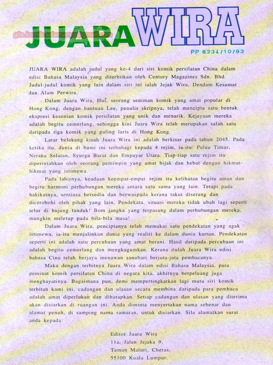 Juara Wira: Chapter 001 - Page 2